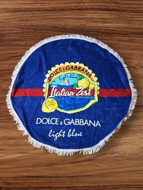 Dolce & Gabbana Light Blue Beach Blanket Towel